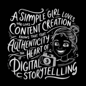 A simple girl who loves content creation